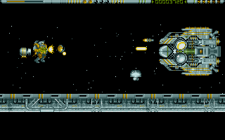 The first end of level boss. This one is a breeze, as long as you have a few smart bombs left!