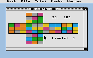 Screenshot of Rubik's Cube Simulator