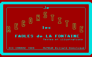 Screenshot of Je Reconstitue les Fables de La Fontaine