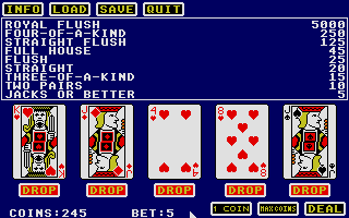 Large screenshot of Draw Poker