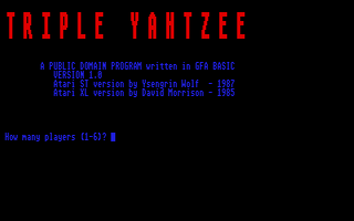 Large screenshot of Triple Yahtzee