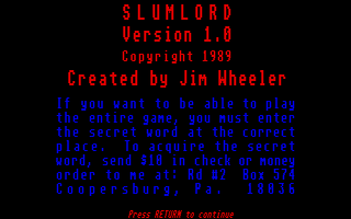 Screenshot of Slumlord