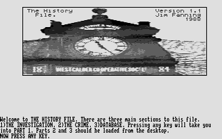Large screenshot of History File, The