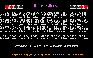 Thumbnail of other screenshot of Atari-Whist