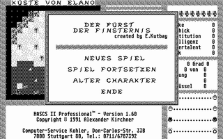 Large screenshot of Hascs II Professional - Der Furst Der Finsternis