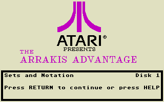 Large screenshot of Arrakis Advantage, The - Sets and Notation
