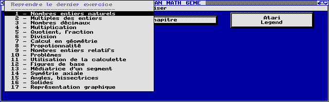 Large screenshot of Exonathan Maths 6e