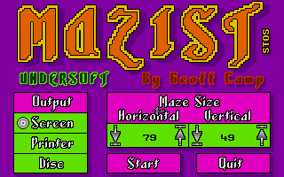Large screenshot of Mazist