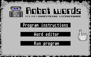 Screenshot of Robot Words