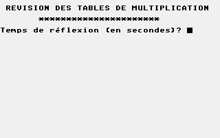 Large screenshot of Tables De Multiplication