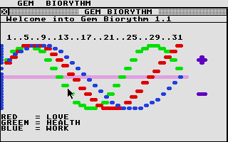 Screenshot of Gem Biorythm