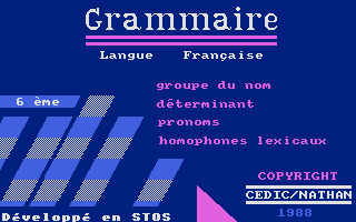 Screenshot of Grammaire - Langue Française  Collèges 6e