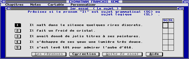 Screenshot of Exonathan Français 6e