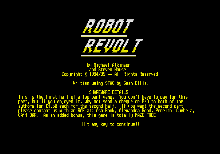 Screenshot of Robot Revolt