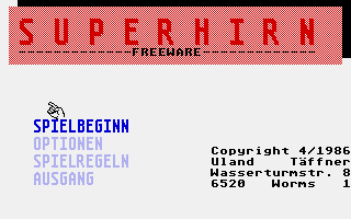 Large screenshot of Superhirn