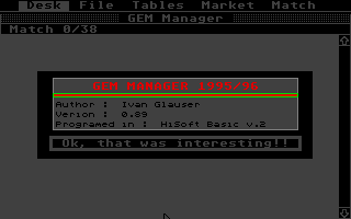 Large screenshot of GEM Manager 1995/1996