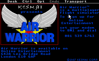 Screenshot of Air Warrior