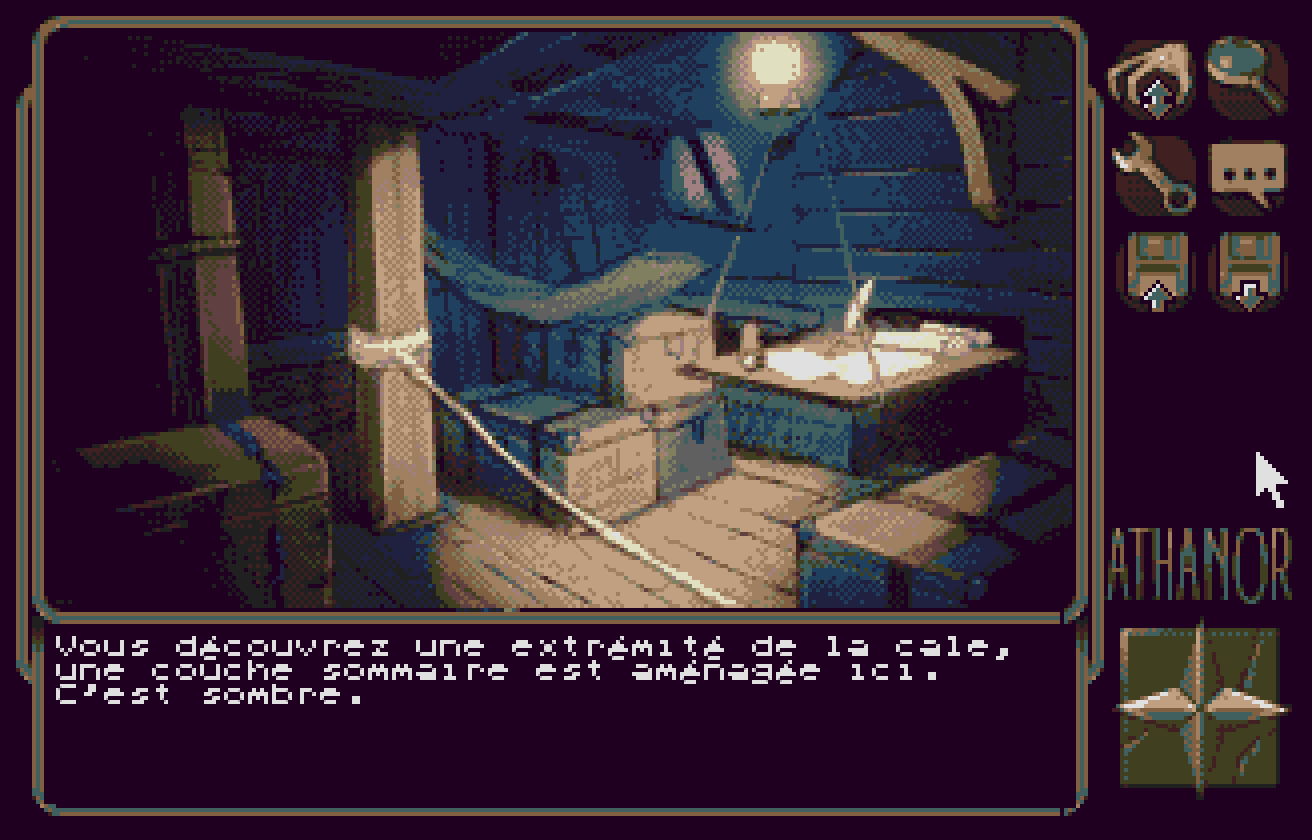 A screenshot for the upcoming graphic adventure game Athanor 2.