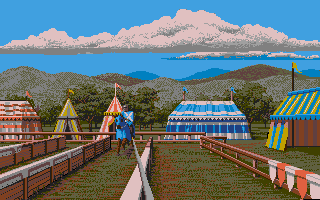 The famous jousting sequence in the Cinemaware classic Defender of the Crown, the first game Anders played on his ST.
