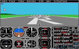 The first game Matthieu ever coded was a flight simulator, but in the end it didn't look anything like it. Depicted here is the mother of all flight simulators, FS2.
