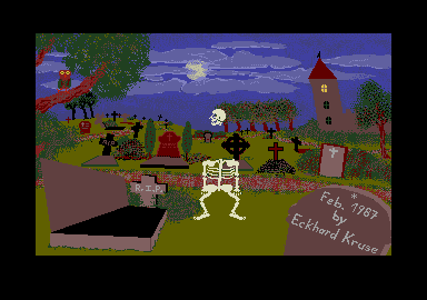 Grusel demo is a fan favorite to this day. Skeletons dancing to groovy chiptunes created with his own music editor software.