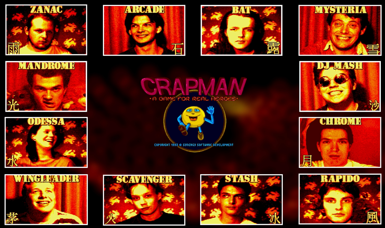 All the members of Synergy took some part in finishing the game Crapman.