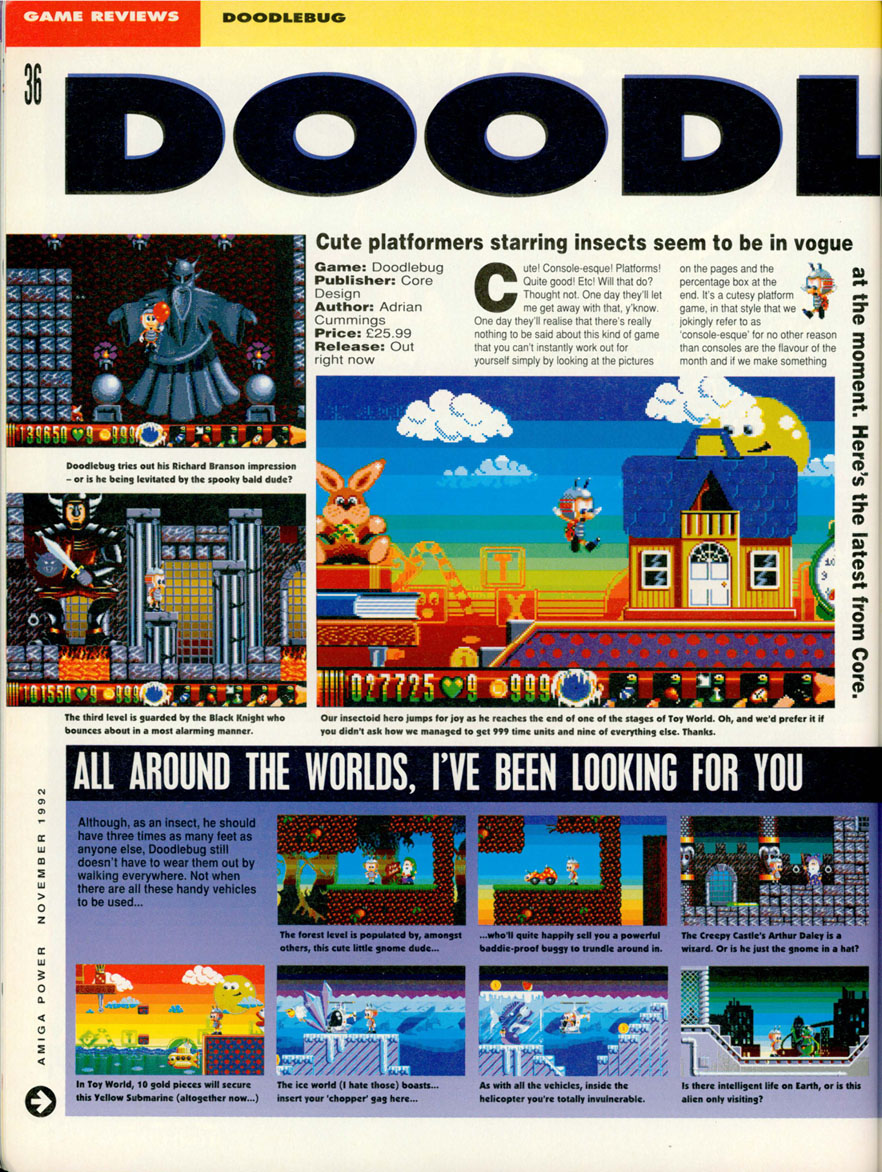 Doodlebug in Amiga Power magazine.