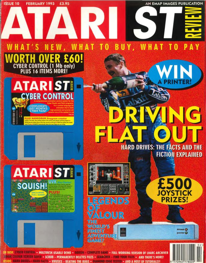 Cover for Atari ST Review 10 (Feb 1993)
