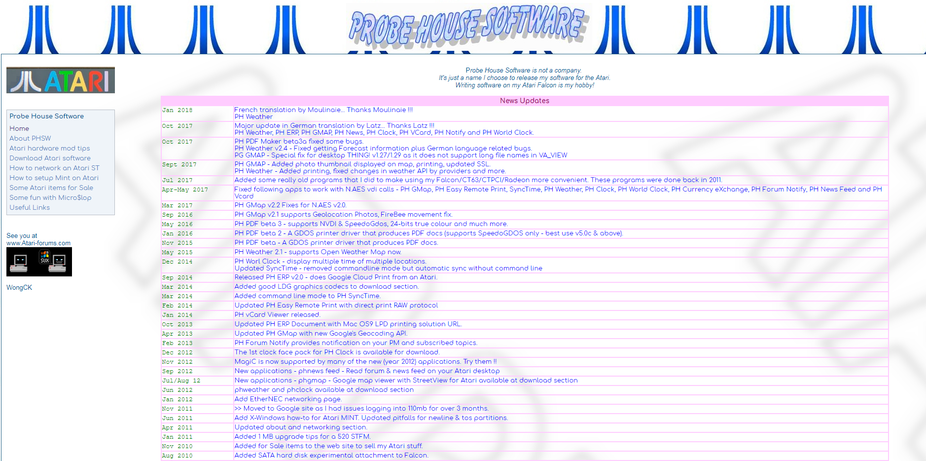 Screenshot of the website Probe House Software
