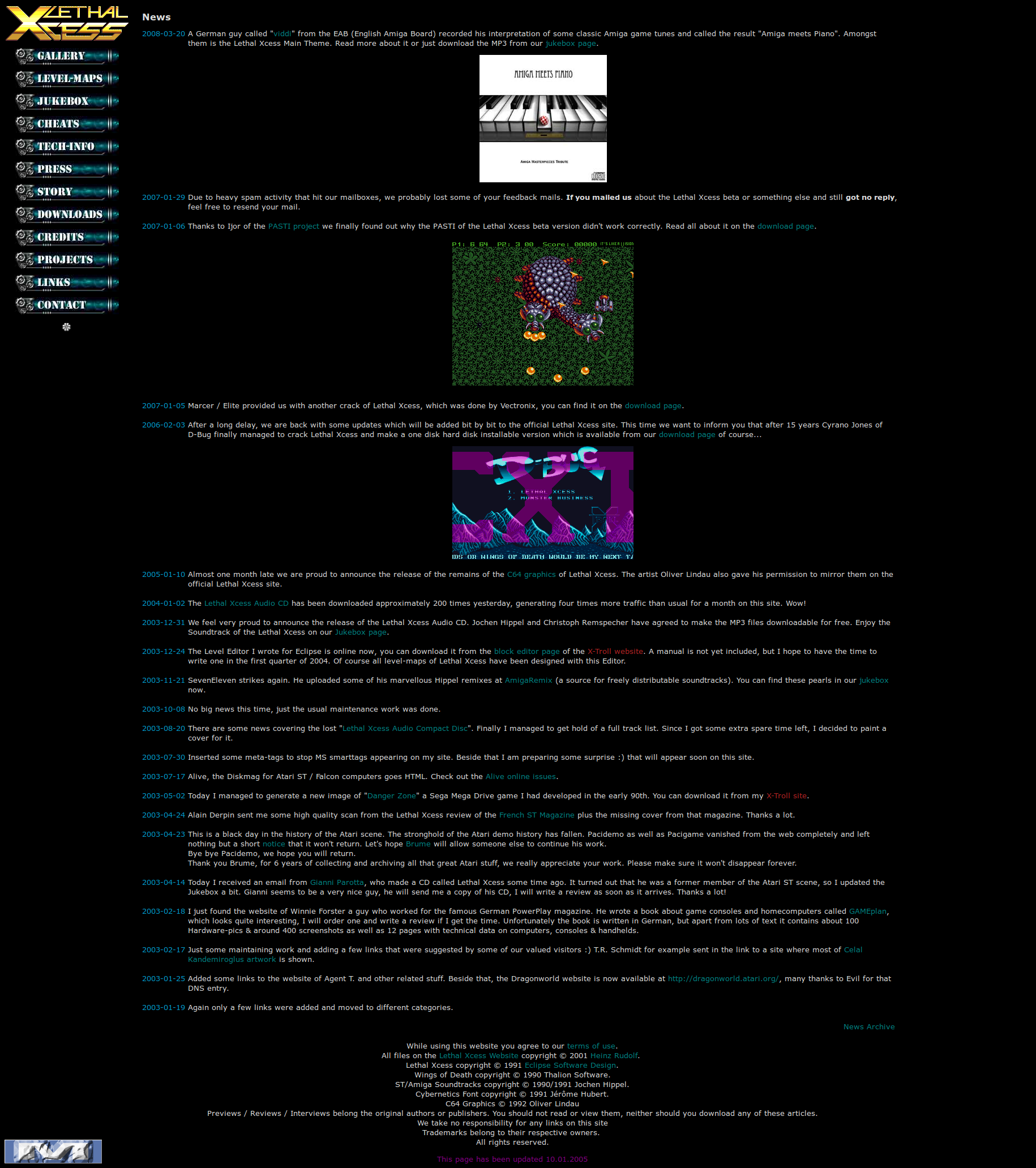 Screenshot of website Lethal Xcess